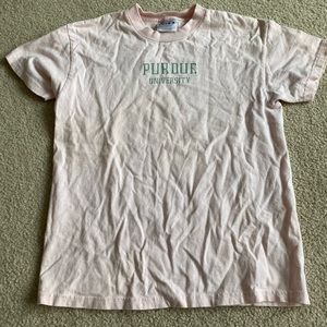 Purdue light pink tee